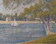 The river Seine at La Grande-Jatte Georges Seurat